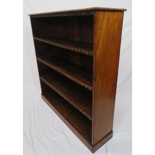 190 - Edwardian mahogany bookcase with brass mounts