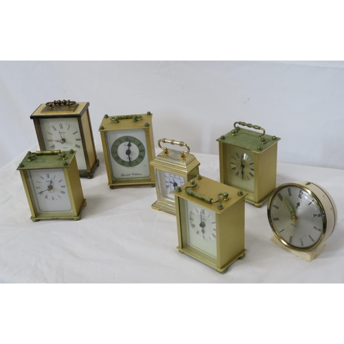 3 - Assorted lot of carriage clocks, etc in box