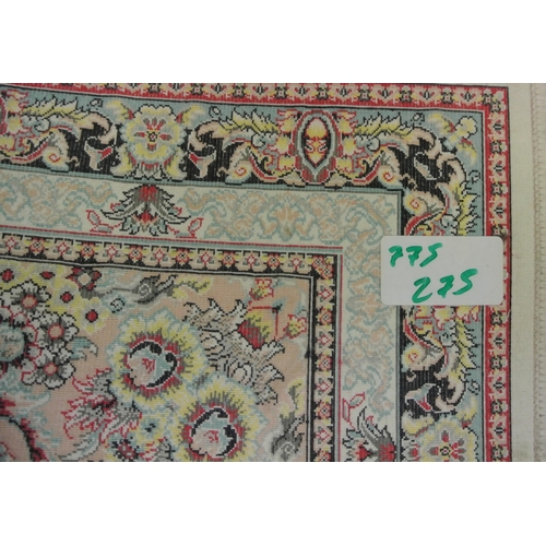 94 - Fine woven Iranian cream ground carpet with all over floral pattern 350x250