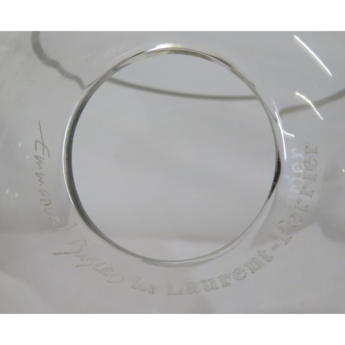 108 - French glass ice bucket signed Emmanuel Babled for Laurent Perrier