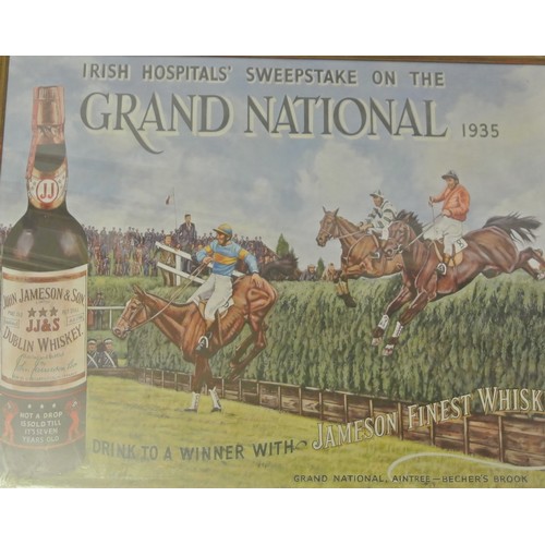 221 - Jameson Irish Hospital Sweepstake Grand National advertising sign  90 x68cm