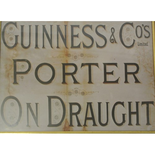 224 - Framed pub sign Guinness & Co Porter on Draught 44x59cm