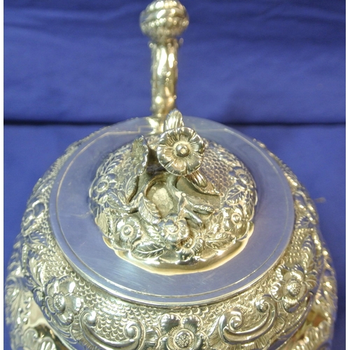 261 - Irish silver George III teapot of double circular form profusely chased and decorated with scrolls a... 