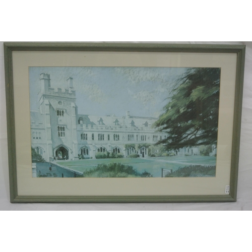 315 - Frank Sanquest 'Aula Maxima UCC Cork' limited edition print 32x53cm signed