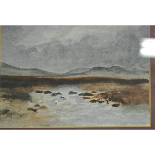 336 - After Percy French 'Bog Landscape' watercolour 12x17cm