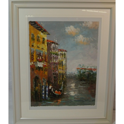 368 - Amaranta de Francisci 'Evening Venice' oil on canvas 48 x 36 cm