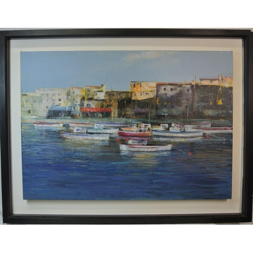 372 - Anna Maria Rossi-Zen 'Lampadusa Island, Sicily' oil on canvas 70x100cm signed