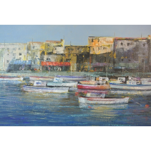 372 - Anna Maria Rossi-Zen 'Lampadusa Island, Sicily' oil on canvas 70x100cm signed