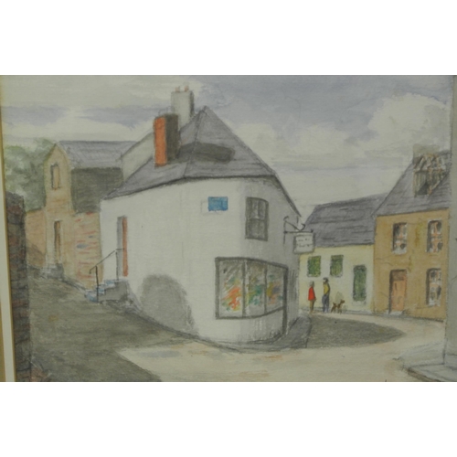 380 - Neil Daly 'Corner shop, Kinsale' watercolour 22x28cm signed