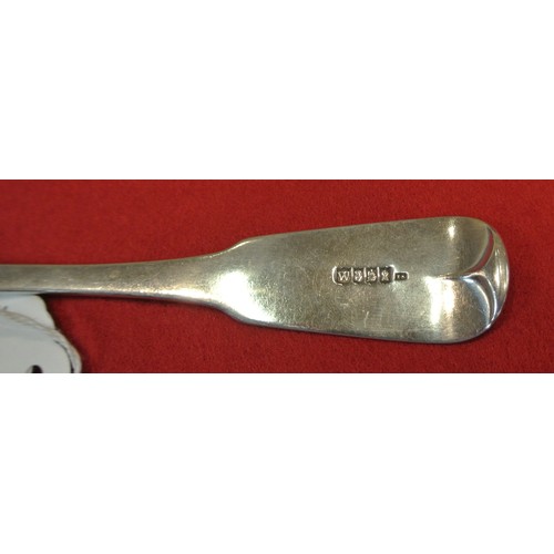 248 - George III Irish silver rat-tail table or serving spoon with fiddle pattern handle 9