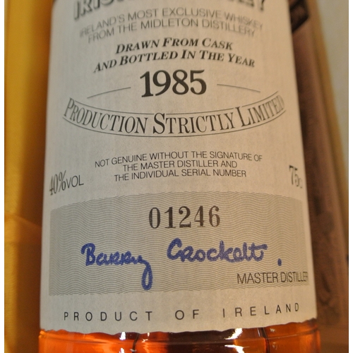 227 - Midleton Very Rare Irish Whiskey 75cl, bottled 1985, Signed Barry Crockett Master Distiller, in pres... 