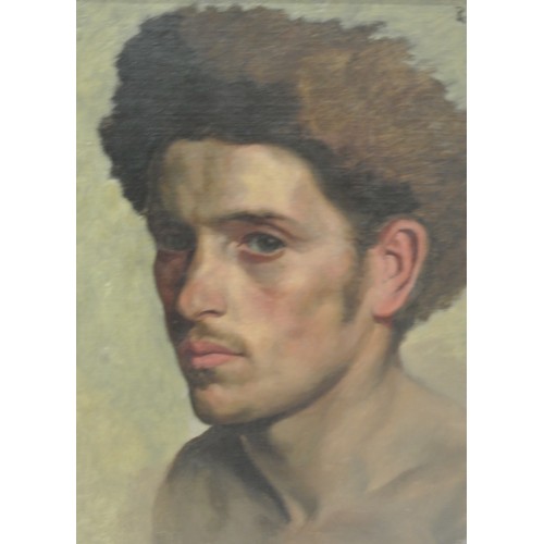 345 - RHA Willis 'Portrait of a young man' oil on canvas 43x36cm signed