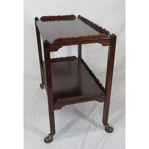 16 - Edwardian two tier trolley with castors