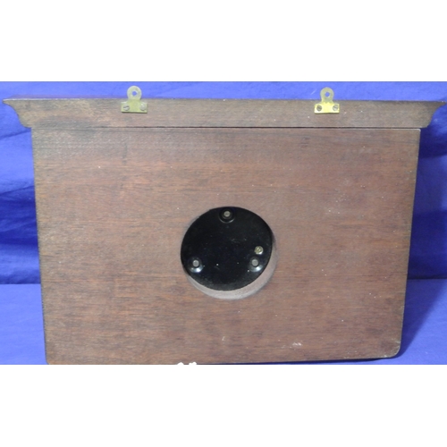 182 - Aneroid barometer with timber backplate