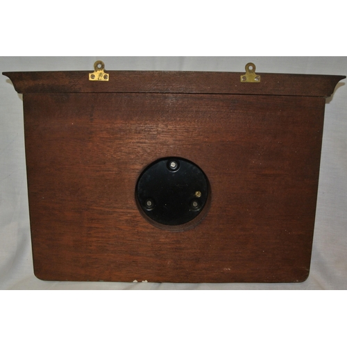 182 - Aneroid barometer with timber backplate