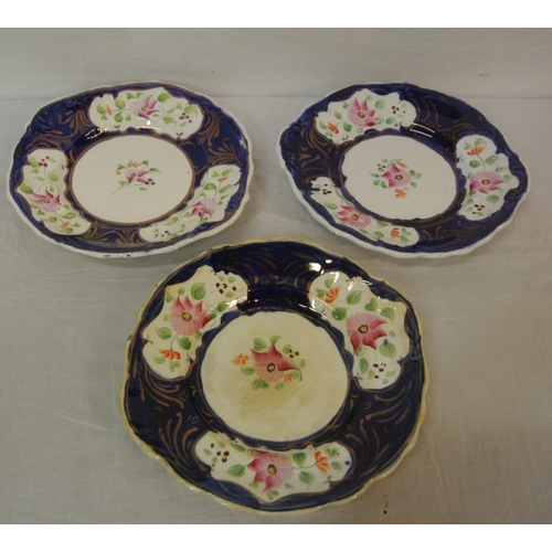 2 - Eight assorted floral decorated plates