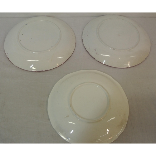 2 - Eight assorted floral decorated plates