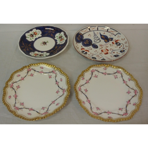 2 - Eight assorted floral decorated plates