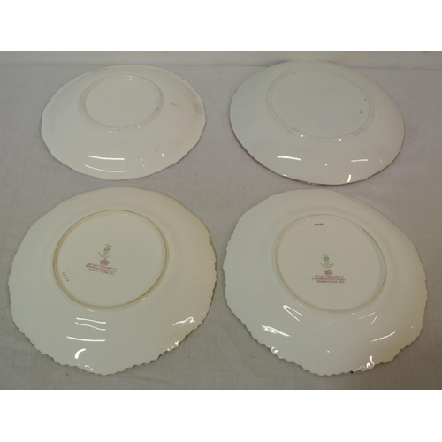 2 - Eight assorted floral decorated plates