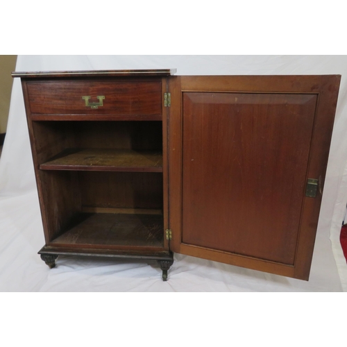 29 - Victorian inlaid rosewood press with internal shelf and drawer, Mother of Pearl inlay, reeded decora... 