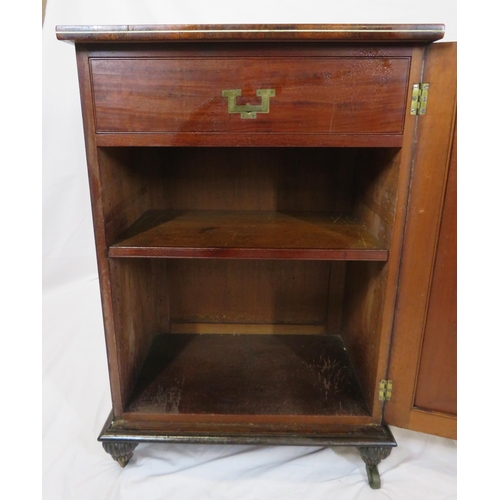 29 - Victorian inlaid rosewood press with internal shelf and drawer, Mother of Pearl inlay, reeded decora... 