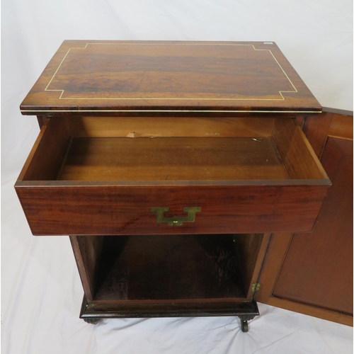 29 - Victorian inlaid rosewood press with internal shelf and drawer, Mother of Pearl inlay, reeded decora... 