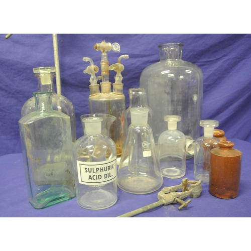 11 - Assorted lot of apothecary jars, etc