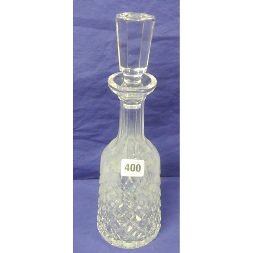 137 - Cut glass decanter with stopper H 33 cm