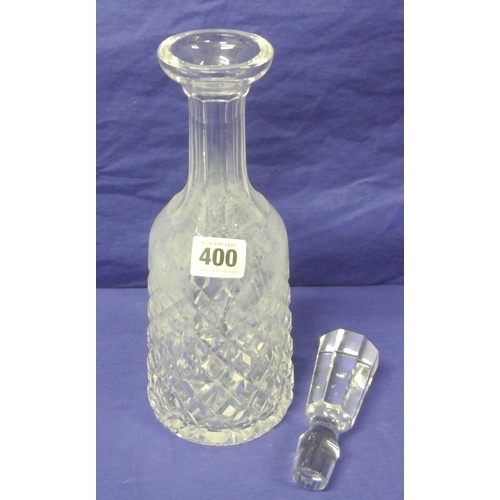 137 - Cut glass decanter with stopper H 33 cm