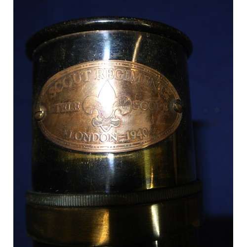 219 - Mariners extending telescope stamped 'Broadhurst Clarkson London'