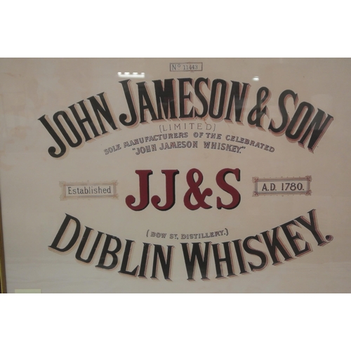 222 - Pub sign 'John Jameson & Son Dublin Whiskey' 50x70cm