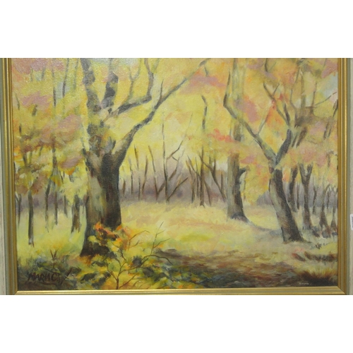 278 - Irish school 'Woodland scene' oil on canvas 39x49cm