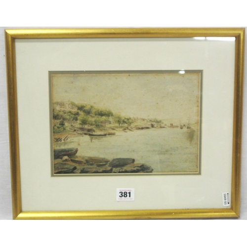 280 - Irish School 'Crosshaven' watercolour 17x25cm  initialled & dated 1894