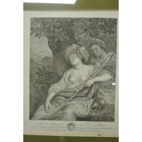 291 - 'Tire du Cabinet de Mr le Brun' print 22x25cm