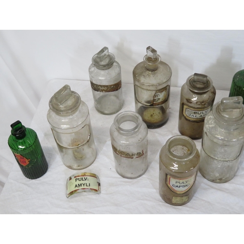 10 - Assorted lot of apothecary jars, etc in box