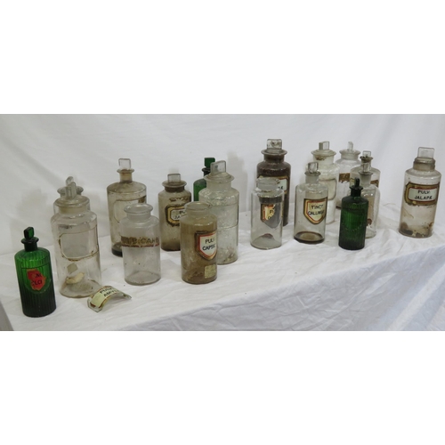 10 - Assorted lot of apothecary jars, etc in box