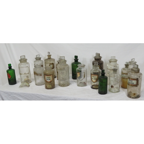 10 - Assorted lot of apothecary jars, etc in box