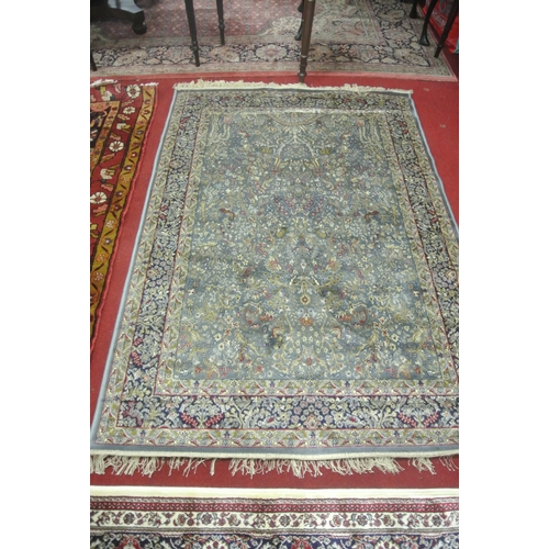 146 - Duck egg blue ground Kashmir rug with full pile & Tree of Life design 170x120cm