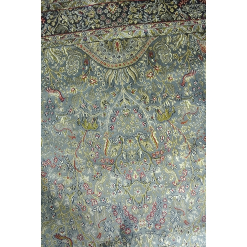 146 - Duck egg blue ground Kashmir rug with full pile & Tree of Life design 170x120cm