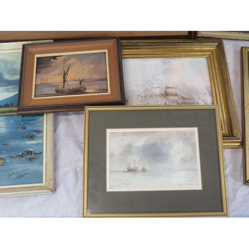 17 - Assorted lot of paintings, pictures, etc in box