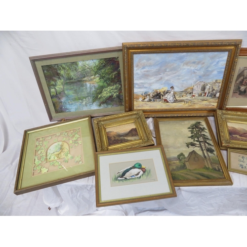 20 - Assorted lot of paintings, pictures, etc in box