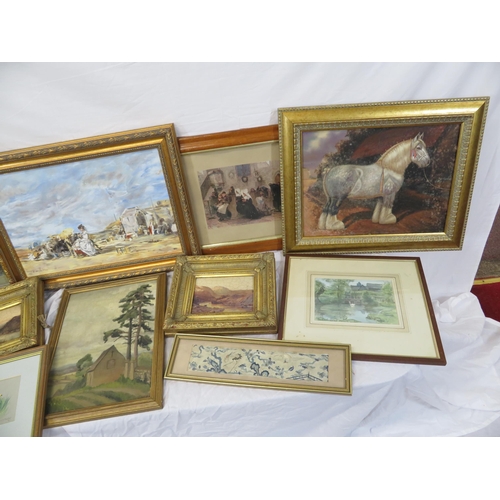 20 - Assorted lot of paintings, pictures, etc in box