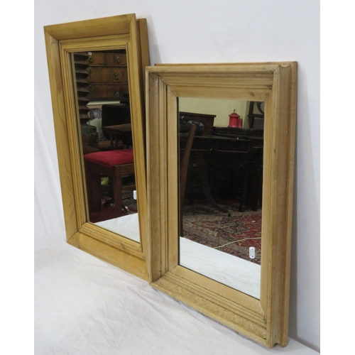 209 - Two Edwardian style pine framed wall mirrors