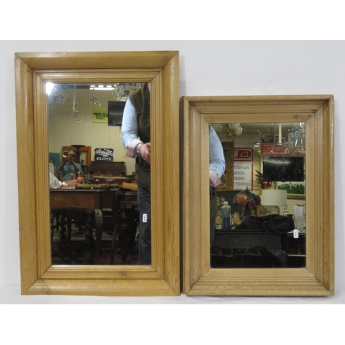 209 - Two Edwardian style pine framed wall mirrors