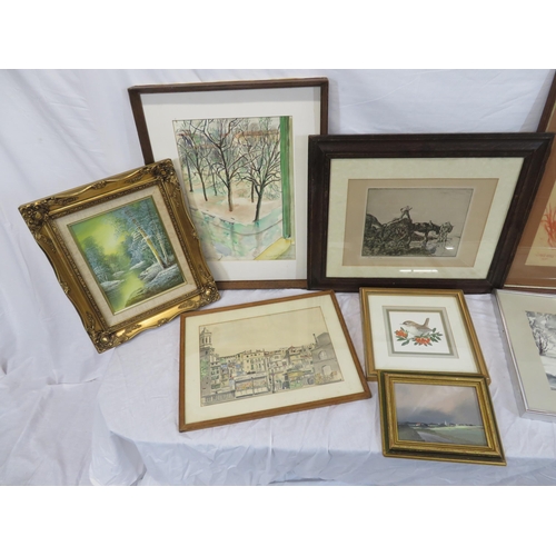 21 - Assorted lot of paintings, pictures, etc in box