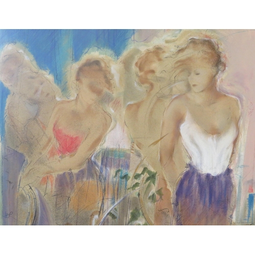 304 - English school 'Dancers' pastels 70x80cm signed