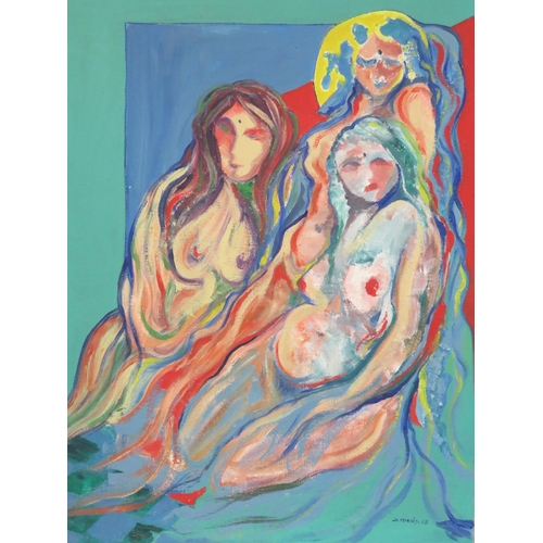 315 - David Morris 'Nude study' oil on canvas 90x70cm signed and dated