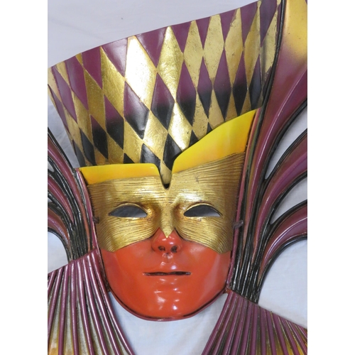 32 - Italian mask with gilt and painted decoration