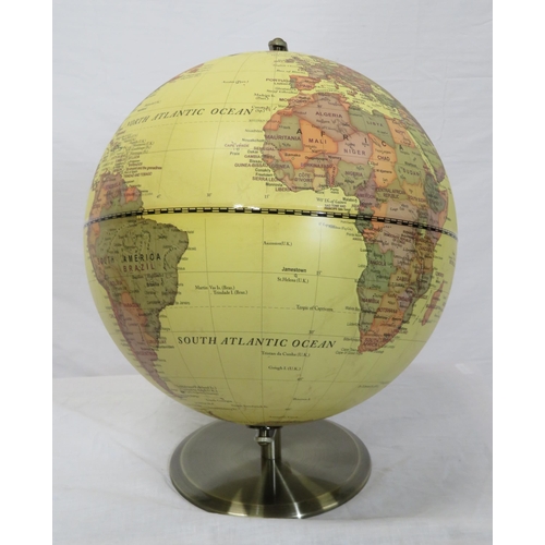 38 - World globe on chrome stand