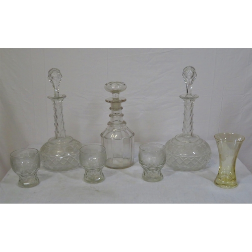 6 - Assorted lot of glassware, decanters, etc in box